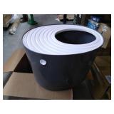 Iris Top Entry Cat Litter Box, Dark Gray/White