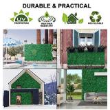 Artificial Boxwood Panel - 12PCS Faux Boxwood Hedge Wall Panels as Greenery Backdrop, 24 x 16 Inch Boxwood Hedge Mat for Indoor Wall Decoration and Outdoor, Balcony, Garden Fence