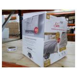 Sunbeam Electric Heated Plush Channeled Blanket, Dual Controls, Queen, Mushroom