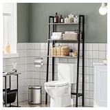 HOOBRO Over The Toilet Storage, 3 Tier Toilet Storage Rack, Industrial Multi-Functional Over The Toilet Cabinet, Bathroom Space Saver, Easy to Assemble, Stable, Greige BG42TS01