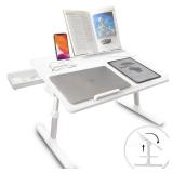 Cooper Desk PRO Leather Folding Laptop Desk With Adjustable Height & Tilt Angles