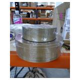 I00000 102 Pieces Solid Gold Disposable Plates, Gold Plastic Plates, Premium Plastic Party Plates Includes: 51 Dinner Plates 10.25 Inch and 51 Salad/Dessert Plates 7.5 Inch for Christmas