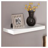 Southern Enterprises Chicago 24" Floating Wall Shelf in White