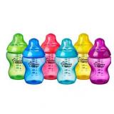 Tommee Tippee Closer to Nature Fiesta Baby Bottle Breast-Like Nipple with Anti-Colic Valve, BPA-free â 9-ounce, 6 Count