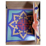 Walplus Peel and Stick Wall Tile Sticker Kitchen Bathroom Backplash Splahback Tile Paint Stick on Tile Mara Colourful Mix Mediterranean