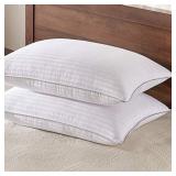 Basic Beyond King Size Bed Pillow - 2 Pack Hotel Collection Super Soft Down Alternative Pillow for Sleeping, 20x36 Inches