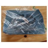 ezpz Happy Mat (Blue) - 100% Silicone Suction Plate with Built-in Placemat for Toddlers + Preschoolers - Divided Plate - Dishwasher Safe, Blue