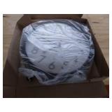 Chicago Lighthouse For The Blind Electric Contemporary Clock, 14.5" Overall Diameter, Black Case, Ac Powered