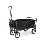Mac Sports Collapsible Folding Frame Outdoor Garden Utility Wagon Cart, Black