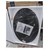 NXHOME Oval Metal-Framed Wall Mirror - Bathroom Decorative Wall Mounted Mirror 18Ã28in Black Clean Vanity Mirror for Living Room Entryway Bedroom