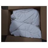 APSMILE Organic Cotton Goose Feather Down Comforter Medium Warm All Season Queen Size Duvet Insert (90x90,Ivory White)