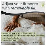 Sleep Artisan Side Sleeper Pillow for Neck and Shoulder Pain - Natural Latex Adjustable Pillow, Organic Cotton Cover, Curved Design, Made in USA, Queen Size (One)