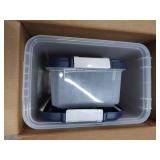 IRIS USA 3 Piece Airtight Pet Food Storage Container Combo, Navy Blue MP-8/MP-1/SCP-2, 33-Quart and 12-Quart