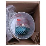 Fangio Lighting 8827 Fangio Lightings 26 Inch Blue Ceramic Table Lamp with Lattice Design