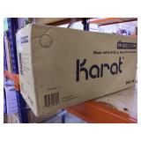 Lollicup FP-DCL117-PP Karat Flat Lid for 8 oz. - 32 oz. PP Deli Containers, 0.3" Height, 4.61" Width, 4.73" Length (Pack of 500)