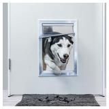 BarksBar Large Plastic Dog Door with Aluminum Lining - 10.5 by 15 inches Flap Size | Pets Up to 100 LBS