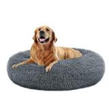 OQQ Round Donut Cat and Dog Cushion Bed, Pet Bed for Cats or Multiple Dogs, Anti-Slip & Water-Resistant Bottom, Super Soft Durable Fabric Pet Supplies, Machine Washable Luxury Cat & Dog Bed