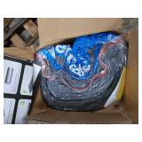 SLEEPLACE Multi Layer Tri-Folding Memory Foam Topper, Single, Blue-grey