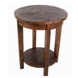 Renew Reclaimed Wood 20" Round End Table, Natural