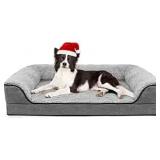 36" Orthopedic Large Dog Bed, Washable Pet Sofa Bolster Bed with Removable Cover & Orthopedic Foam, Large Dog Beds for Dogs Under 60 lbs