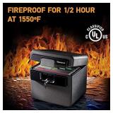 SentrySafe HD4100 Fireproof Safe and Waterproof Safe with Key Lock 0.65 Cubic Feet , black