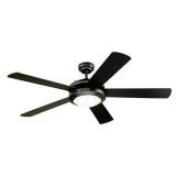 Westinghouse Lighting 7224200 Comet Indoor Ceiling Fan with Light, Matte Black