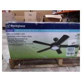 Westinghouse Lighting 7224200 Comet Indoor Ceiling Fan with Light, Matte Black