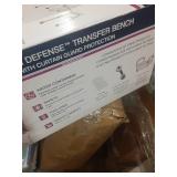 Drive Medical Splash Defense Transfer Bench with Curtain Guard Protection (RTL12032KDR) | Quill