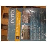 Intex Dura Beam Pillow Rest Classic Airbed Mattress with Built-In Pump, Queen