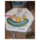 Bumbo Baby Infant Soft Foam Floor Seat with 3 Point Adjustable Harness, Hemlock