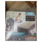 Intex Dura Beam Plus Fiber-Tech Elevated Air Mattress with Built-In Pump, Twin