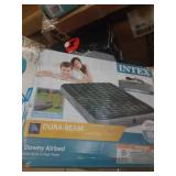 Intex 64763E Standard Dura Beam Downy Air Mattress Bed w/ Built In Pump, Queen