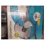Comfort Zone Czhv12B 12" High Velocity Cradle Fan
