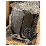 Grill Boss GBC1932M Outdoor BBQ 3 Burner Propane Gas Grill w/ Top Cover Lid, Wheels, & Shelves for Barbecue Cooking, Black (Stainless Steel)