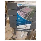 Camco Large Adirondack Portable Outdoor Folding Side Table, Perfect For The Beach, Camping, Picnics, Cookouts and More, Weatherproof and Rust Resistant - Charcoal (51885)