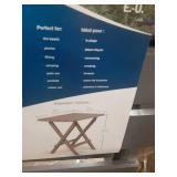 Camco Large Adirondack Portable Outdoor Folding Side Table, Perfect For The Beach, Camping, Picnics, Cookouts and More, Weatherproof and Rust Resistant - Charcoal (51885)