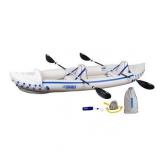 Sea Eagle 370 Pro 3 Person Inflatable Portable Sport Kayak Canoe Boat w/ Paddles