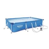 Bestway - Steel Pro 9.8ft x 6.6ft x 26in Above Ground Swimming Pool Set with Pump