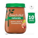 ( 10 ) Beech-Nut Naturals Stage 2 Guava, Pear & Strawberry -- 4 oz Each