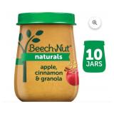 (10) Beech-Nut Naturals Stage 2, Apple Cinnamon & Granola Baby Food, 4 oz Jar