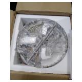 Farmhouse 3-Light Empire Wood Beaded Chandelier - 14.2- Retail:$142.99