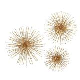 Studio 350 Metal Gold Wll Decor Set of 3, 16 inches, 20 inches, 24 inches D- Retail:$91.93