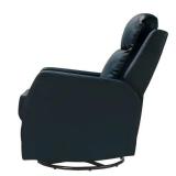 Donat Swivel Recliner with Tufted Back Navy -Retail $349.65