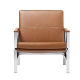 Strick & Bolton Regina Leather Chair - Brown Retail $339.99