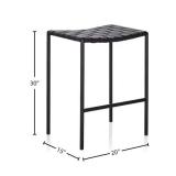 Soho Mid-century Modern Leather Weave Bar Stool Single Chair Retail:$213.99