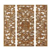 Madison Park Gold Medallion Gold 3 Piece Canvas Set Medallion 3D Design Retail:$103.99