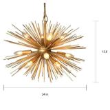 Y-Decor 12 Light Chandelier in Gold finish Retail:$227.49