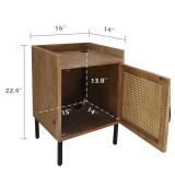 COZAYH Rustic Farmhouse Nightstand with 2 USB Ports Retail:$189.99