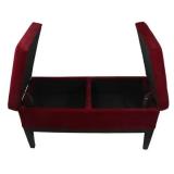 19"H Red Tufted Dual Lift Storage Bench -Retail $206.99