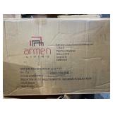 Armen Living Shelly Counter or Bar Height Swivel Barstool in Walnut Wood Finish with Brown PU Counter Height - 23-28 in. Retail:$151.99